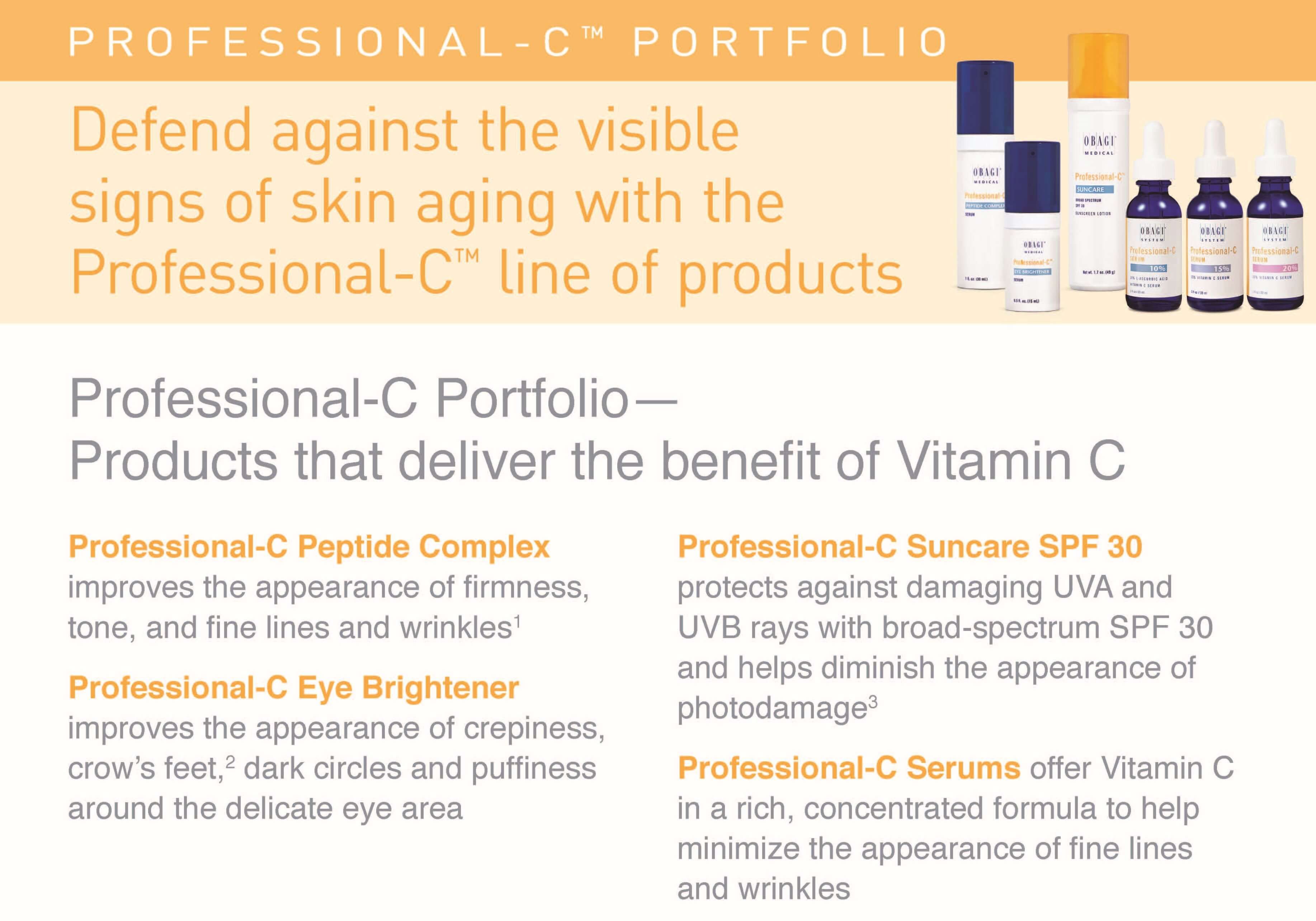 Obagi Professional C-Serums protect skin and minimize fine lines and wrinkles
